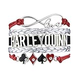 Infinity Love Harley Quinn Bracelet Silver and Black Deluxe