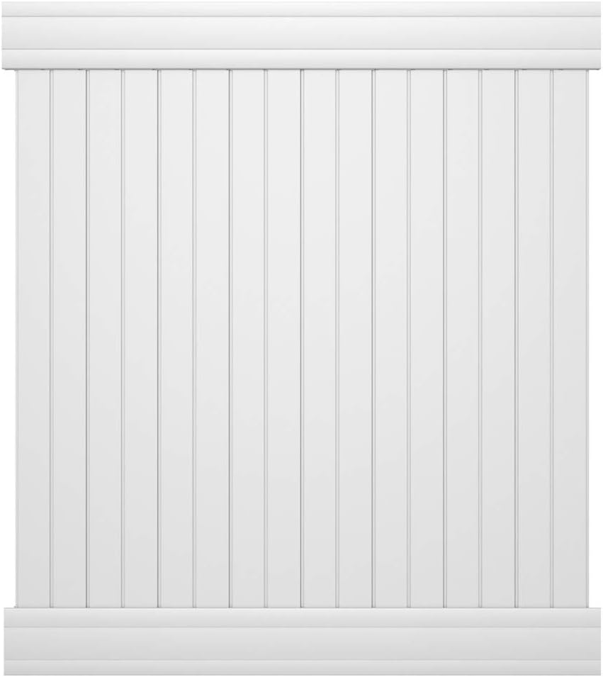 Amazon Com Outdoor Essentials Pro Series Hudson White Vinyl Privacy Fence Panel Kit 6 Ft X 6 Ft Garden Outdoor