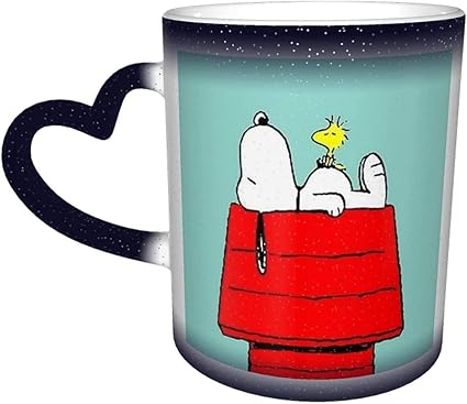 Amazon Snoopy スヌーピー マグカップ 変色カップ 耐熱マグカップ コーヒー グッズ 陶器 魔法の色を変えるカップ 温感変色 グラスグリーン 大容量 真空断熱 コーヒーカップ ギフト 330ml N A カップ マグ ソーサー 通販