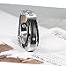 bayite Leather Bands Compatible with Fitbit Alta and Alta HR, Adjustable Metal Clasp Accessory Bracelet, Vintage 6.7