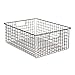 mDesign Metal Wire Food Storage Basket Organizer with Handles for Organizing Kitchen Cabinets, Pantry Shelf, Bathroom, Laundry Room, Closets, Garage - Concerto Collection - Bronze