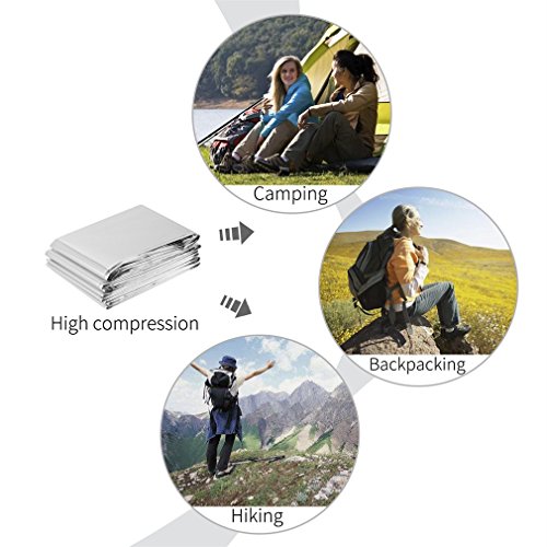OUTAD 10Pack Outdoor Waterproof Windproof Reusable Emergency Survival Thermal Blanket First Aid Sun Shade Ground Cover - Thumbnail 3