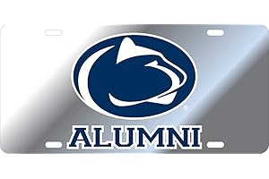 Elite Fan Shop NCAA Mirrored Acrylic License Plate Alumni