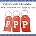 Initial Luggage Tag with Full Privacy Cover and Stainless Steel Loop – (Letter P)