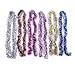 SANNO New Year Christmas Tinsel Garland, Snowy Gold Tinsel Sparkly Classic Party Ornaments Soft Tinsel Christmas Tree Ceiling Hanging Tree Decorations, 3 Pcs x 6.6ft 4 inch Wide -Gold Silver Edge
