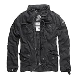 Brandit Men's Britannia Vintage Military M65 Style Short Army Lightweight Jacket XX-Large Black
