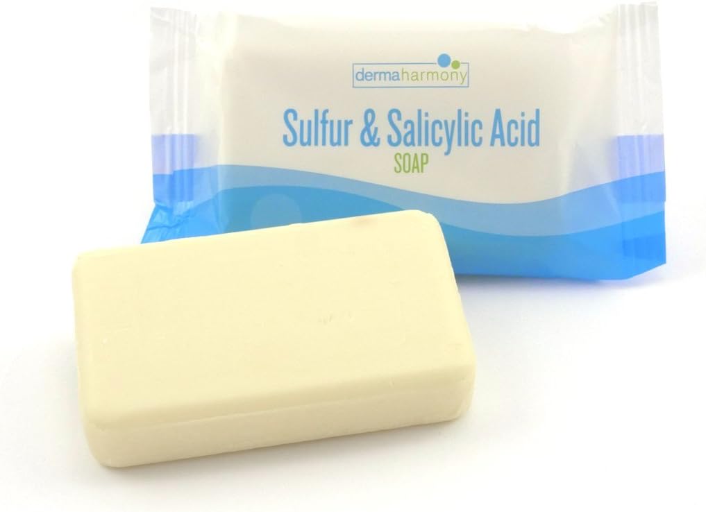 DermaHarmony 10% Sulfur 3% Salicylic Acid Bar Soap 3.7 oz – Crafted for Those with Skin Conditions (1 Bar)