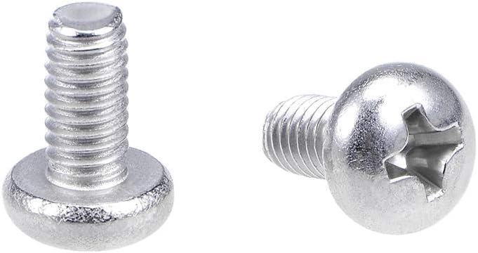 sourcing map M4x8mm Machine Screws Pan Phillips Cross Head Screw 304 Stainless Steel Fasteners Bolts 30Pcs