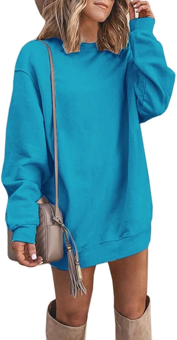 oversized crew neck dress