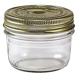 8 Le Parfait Familia Wiss Terrines - Wide Mouth French Glass Mason Jars - Zero Waste Packaging (8, 200ml - 7oz - Half Pint)