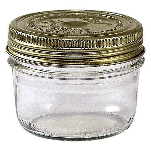 6 Le Parfait Familia Wiss Terrines - Wide Mouth French Glass Mason Jars - Preserve, Store, Serve, Dcor (6, 200ml - 7oz - Half Pint)