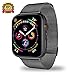 Smartwatch Bands Compatible for Apple Watch Band 40mm 38mm, Stainless Steel Mesh Sport Wristband Loop with Adjustable Magnet Clasp for iWatch Series 1 2 3 4 5, Black