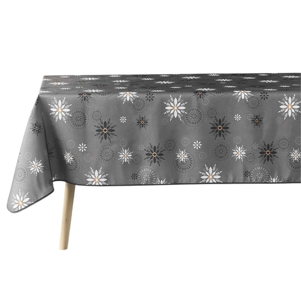 Douceur d'Intérieur ENCHANTE Rectangular Tablecloth, Anthracite, 150 x 300 cm