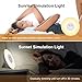 totobay Wake Up Light, Newest Alarm Clock {2nd Generation} Sunrise Simulation Snooze Radio Clock Bedside Night Light with Nature Sounds, FM Radio, Touch Control and USB Charger (6638)