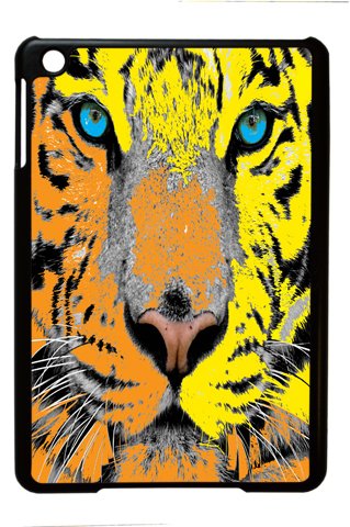 TIGER ANIMALS iPad mini Hard Plastic Protective Case Cover Black case - By En Vougue
