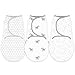 Amazing Baby Swaddle Blanket with Adjustable Wrap, Set of 3, Zebra, Confetti and Lattice, Sterling, Small
