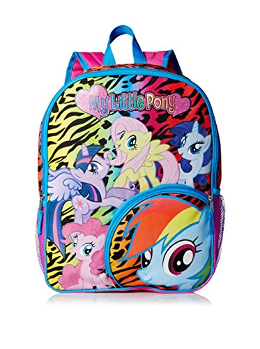 FAB Starpoint Girls' My Little Pony Leopard Ponies 16 Inch Backpack, Blue, One Size