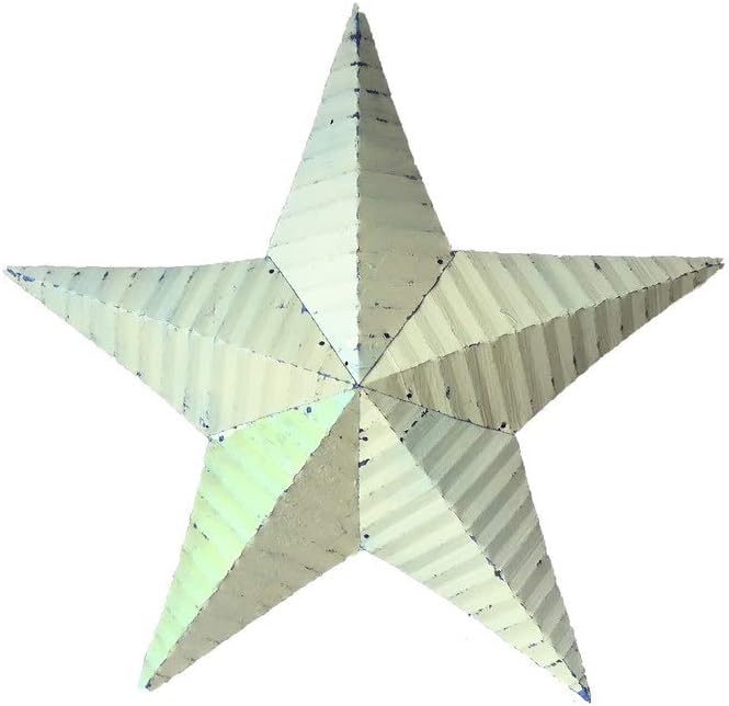 Amazon Com 18 Tin Rustic Barn Star Garden Decor Yellow Home