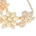 iWenSheng Peach Pink Choker Necklace Fashion Flower Bubble Bib Chain Statement Necklaces for Women