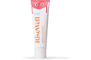 RiseWell Kids Mineral Toothpaste - Kids Hydroxyapatite Toothpaste, Safe to Swallow - Natural, Fluoride Free Toothpaste Kids - Cake Batter, 3.4 Oz