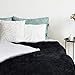 Catalonia Black Sherpa Fleece Throw Blanket, Super Soft Mink Plush Couch Blanket, TV Bed Fuzzy Blanket, Fluffy Comfy Warm Heavy Throws, Comfort Caring Gift, 50x60 inch