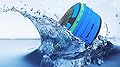 Shower Radios - Hydro-Beat Illumination. IPX7 portable fully Waterproof Bluetooth Speaker with built in FM Radio and LED mood lights. Rechargeable using micro USB. (Blue and Black)