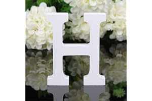 White Wood Letter for Craft DIY Alphabet Hanging Wall Letters Wedding, Birthday, Party, Home