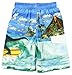 Ocean Pacific Boys T-Rex Dinosaur Surfing Swim Shorts