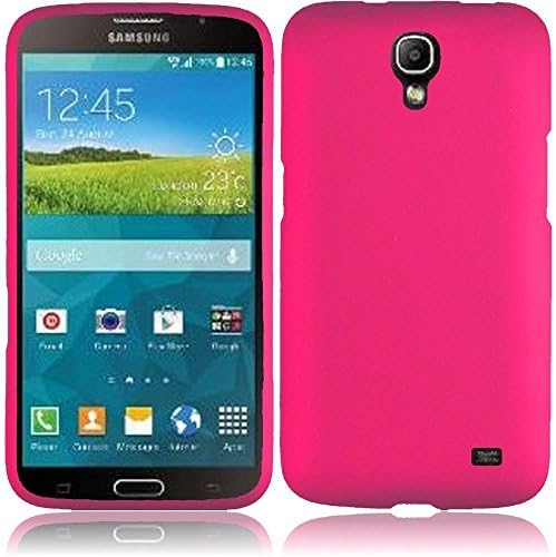 MystCase (TM) Rubberized Hard Matte Snap On Case Phone Cover for Samsung Galaxy Mega 2 + Screen Protector (Hot Pink)