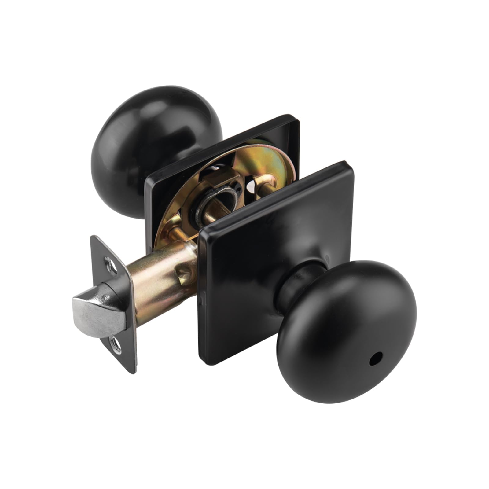 Photo 1 of NCSEN Matte Black Door Knobs, Coastal Interior Door Knobs for Bath & Bed Doors, Privacy Door Knob with Lock