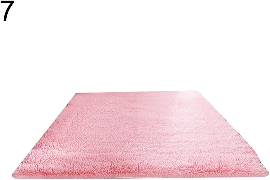 litymitzromq Ultra Soft Indoor Modern Area Rugs, Solid Color Rectangle Thicken Carpet Rug Floor Mat Suitable for Children Bedroom Living Room Home Decor Nursery Rugs Pink 40cm x 60cm