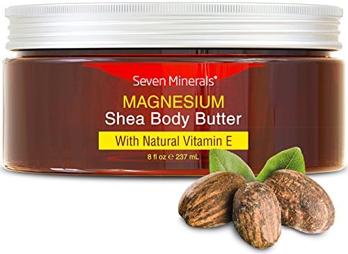 NEW Magnesium Skin Repair Cream for Dry Skin, Cracked Heels, Feet & Hands. 93% Organic & All Natural USA Made Intensive Moisturizer with Shea Butter and Vitamin E.