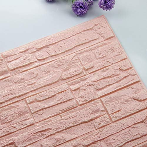 Youmymind 3D Wall Paper Brick Stone Self-Adhesive Wall Sticker Living Room Bedroom Sofa Wall Background DIY Wall Home Decor (E)