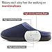 HomeIdeas Men's Woolen Fabric Memory Foam Anti-Slip House Slippers, Autumn Winter Breathable Indoor Shoes (Large / 11-12 D(M) US, Navy Blue)