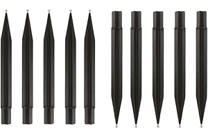 RYANDESIGN 8.25" Reinforced ABS Plastic Solar Ground Spikes - Durable Solar Light Replacement Stakes for Garden, Pathway, Deck, Camping, Christmas Lights (Fits 0.83" Inside Diameter) (Black-10 Pack)