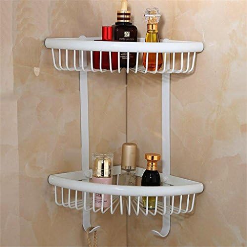 YAOHAOHAO Bathroom all shelving of copper Triangle Shopping Cart Shopping Cart antique gold coin the framework Parliament toilet bathroom double shelf racks (Color 24#)