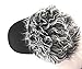 Flair Hair Men's Black Visor and Hair, Grey, One Size