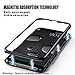 Huawei Mate 10 Pro Case, ZHIKE Magnetic Adsorption Case Metal Frame Tempered Glass Back with Built-in Magnet Cover for Huawei Mate 10 Pro (1Gen-Black, Huawei Mate 10 Pro Case)