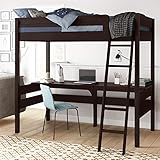 Dorel Living Harlan Wood Loft bed with Ladder and Guard Rail