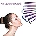 Terresa Mermaid Makeup Brushes Set - 10pcs 3D Premium Cosmetic Brushes with Face Foundation Blush Contour Eyebrow Eyeshadow Fan Brush for Daily Makeup