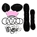 45PCS Hair Styling Kit LuckyFine Hairdresser Magic Hair Clip Styling Pads Foam Sponge Bun Donut Hair Clip Accessory Tool