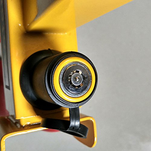 Wheel Locks Adjustable Locking Wheel Boot Clamp - A3 Steel Anti-theft Wheel Lock - Atomic + Plum Lock Cylinder for Car Boat Trailer And More From Theft (5.3 pounds)