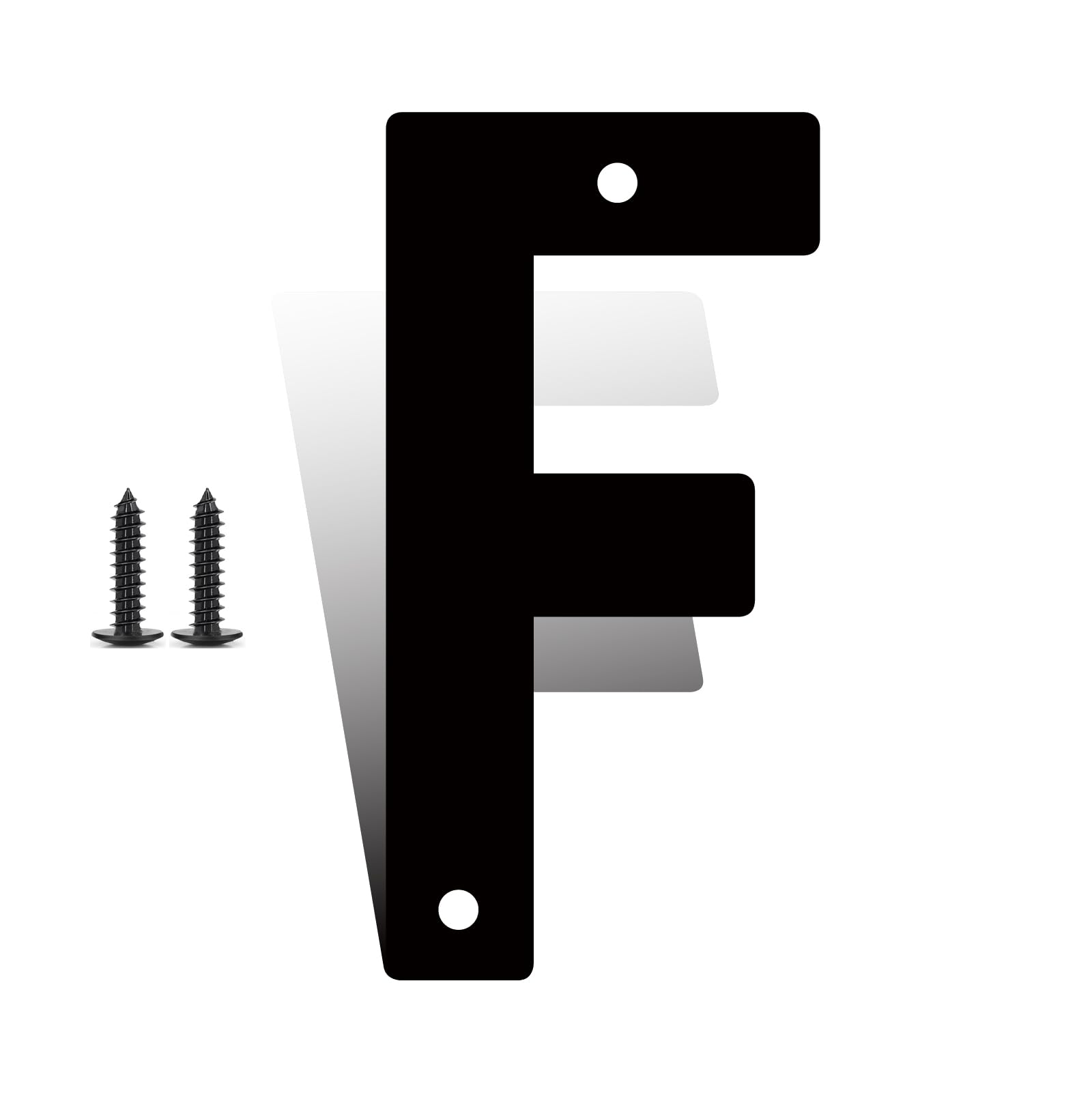 Photo 1 of 5 Inch Metal Letters, Metal House Letters, Modern Black House Address Letter for Outside, Outdoor Address Letter for Apartment Home Street Office Mailbox (F)