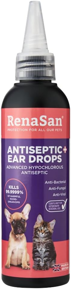 RenaSan Animal Antiseptic Ear Drops 100ml for Dogs Cats