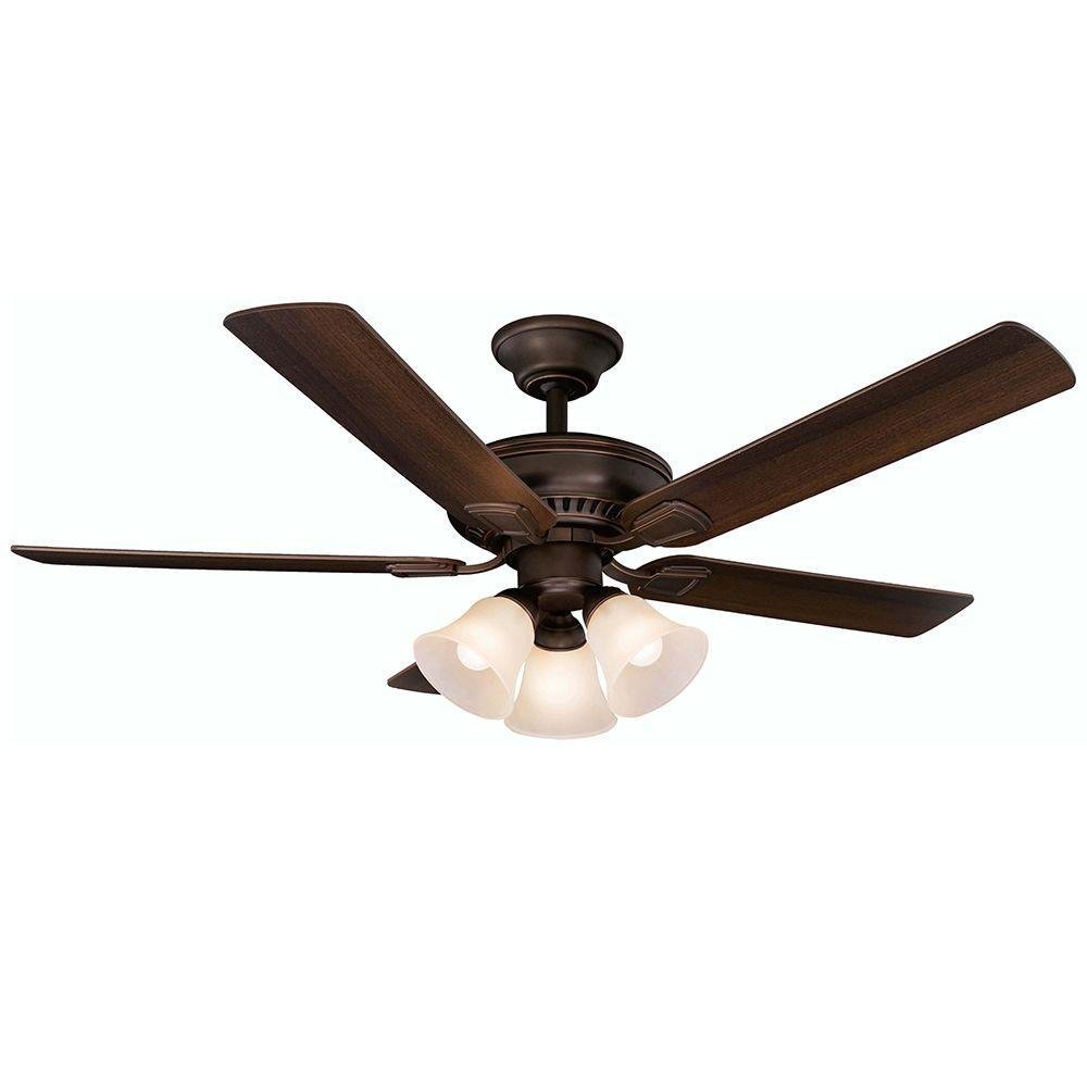 Hampton Bay Campbell 52 In Mediterranean Bronze Ceiling Fan With