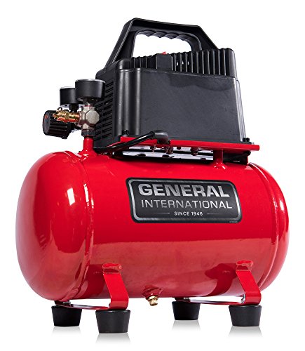 General-Intl-Power-Products-AC1200-Portable-3-gallon-Oil-Free-Air-Compressor-06-CFM-115-PSI-Red