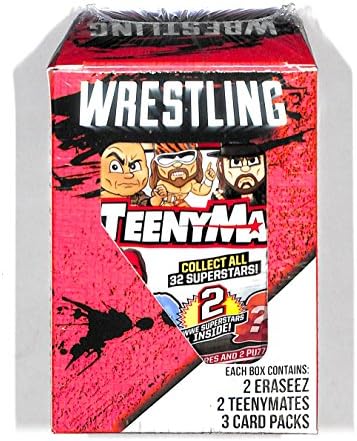 WWE Wrestling 2 Eraseez Packs,2 Teenymates Packs,3 card packs In a Sealed Box