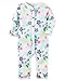Carter's Girl Cotton Floral Snap-Up Footless Sleep & Play; White & Purple
