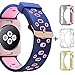 Oitom 38mm Soft Breathable Silicone Replacement Wristband Straps with Plated TPU Protective Case for Apple Watch Nike+,Series 1,Series 2,Sport,Apple Watch Edition M/L Size (Blue/Pink 38mm)