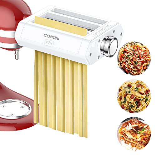Pasta Attachments for KitchenAid Mixer, 3 in 1 Stainless Steel Kitchen